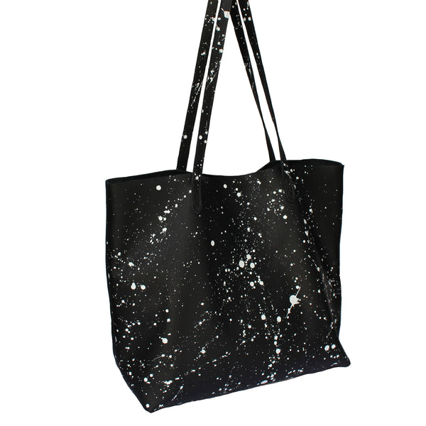 Active Nomad Tote - Black with White Splatter