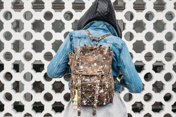 Active Nomad Backpack, Camo splattered with white