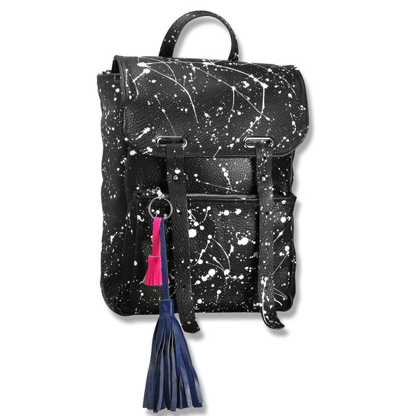 Active Nomad Backpack, Black splattered with white