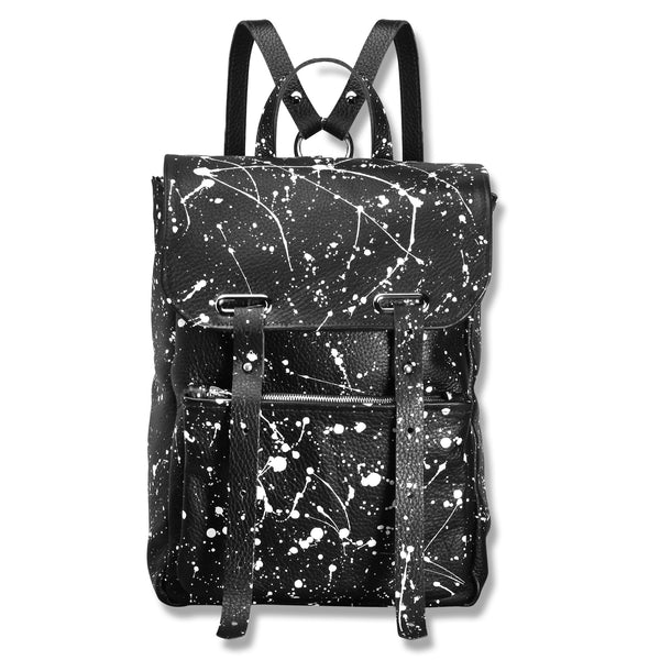 Active Nomad Backpack, Black splattered with white