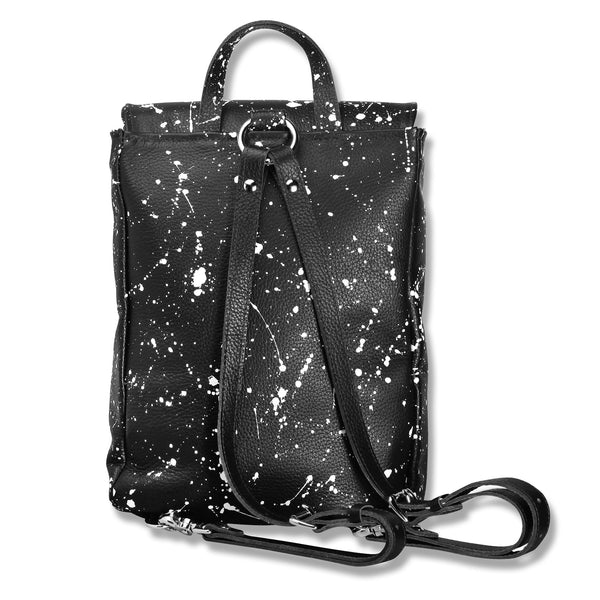 Active Nomad Backpack, Black splattered with white